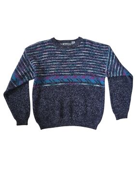 Vintage‎ 90s Geometric Aztec Sweater Grandpa